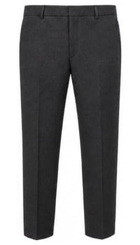 Boys Half Elastic Waist Plus Size Zip/Clip Sturdy Fit School Trousers