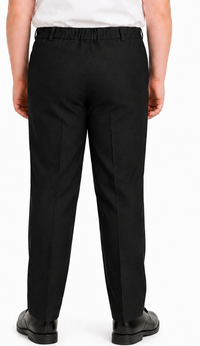 Half Elastic Waist Plus Fit Long Leg School Trouser