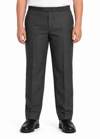Full Elasticated Waist Slim Fit Pull Up School Trouser