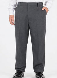 Boys Half Elastic Waist Plus Size Short Leg School Trousers | Small-7XL