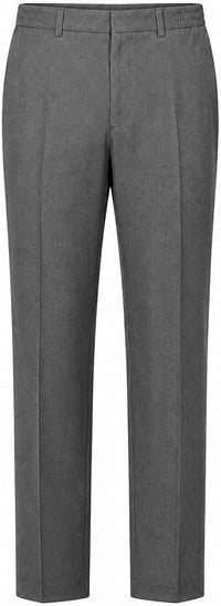 Boys Half Elastic Waist Plus Size Regular Leg School Trousers | Small-7XL
