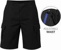 Boys Half Elastic Adjustable Waist Cargo School Shorts