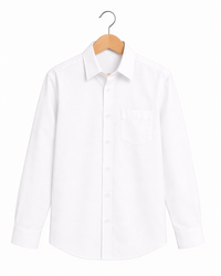 Boys White Long Sleeve School Uniform Shirt – Ages 2 to 16+ Years