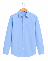 Boys Blue Long Sleeve School Uniform Shirt – Ages 2 to 16+ Years