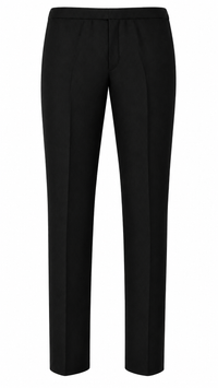 Half Elastic Waist Slim Fit Pull Up School Trouser