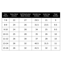 Boys Half Elastic Waist Slim Fit Pull Up School Trouser