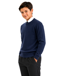 BOYS/KIDS SCHOOL UNIFORM FLEECE CREW NECK JUMPER – AGES 1-18 YEARS
