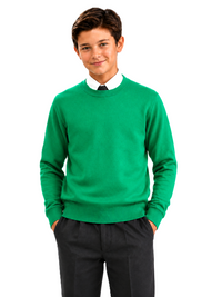 BOYS/KIDS SCHOOL UNIFORM FLEECE CREW NECK JUMPER – AGES 1-18 YEARS
