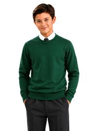 BOYS/KIDS SCHOOL UNIFORM FLEECE CREW NECK JUMPER – AGES 1-18 YEARS