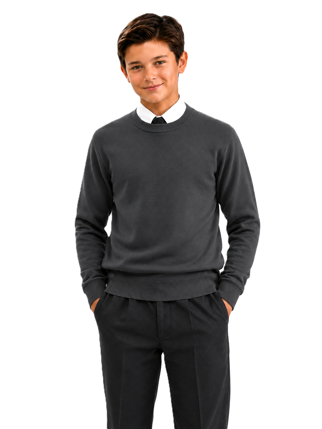 BOYS/KIDS SCHOOL UNIFORM FLEECE CREW NECK JUMPER – AGES 1-18 YEARS