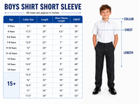 Boys White Short Sleeve School Uniform Shirt – Ages 2 to 16+ Years