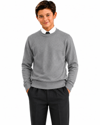 BOYS/KIDS SCHOOL UNIFORM FLEECE CREW NECK JUMPER – AGES 1-18 YEARS