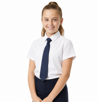 Girls White Short Sleeve School Uniform Shirt – Ages 3 to 18+ Years
