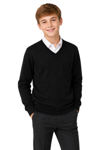BOYS/KIDS SCHOOL UNIFORM FLEECE V-NECK JUMPER – AGES 2-17 YEARS