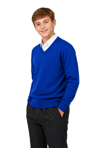 BOYS/KIDS SCHOOL UNIFORM FLEECE V-NECK JUMPER – AGES 2-17 YEARS