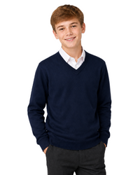 BOYS/KIDS SCHOOL UNIFORM FLEECE V-NECK JUMPER – AGES 2-17 YEARS