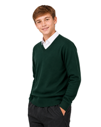 BOYS/KIDS SCHOOL UNIFORM FLEECE V-NECK JUMPER – AGES 2-17 YEARS