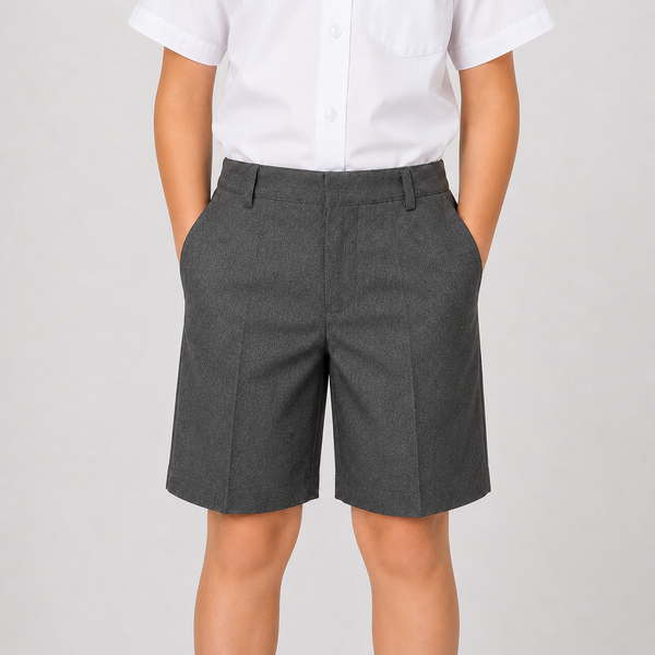 Half Elastic Waist Plus Fit School Shorts