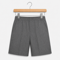 Half Elastic Waist Plus Fit School Shorts