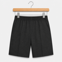 Half Elastic Waist Plus Fit Pull Up School Shorts