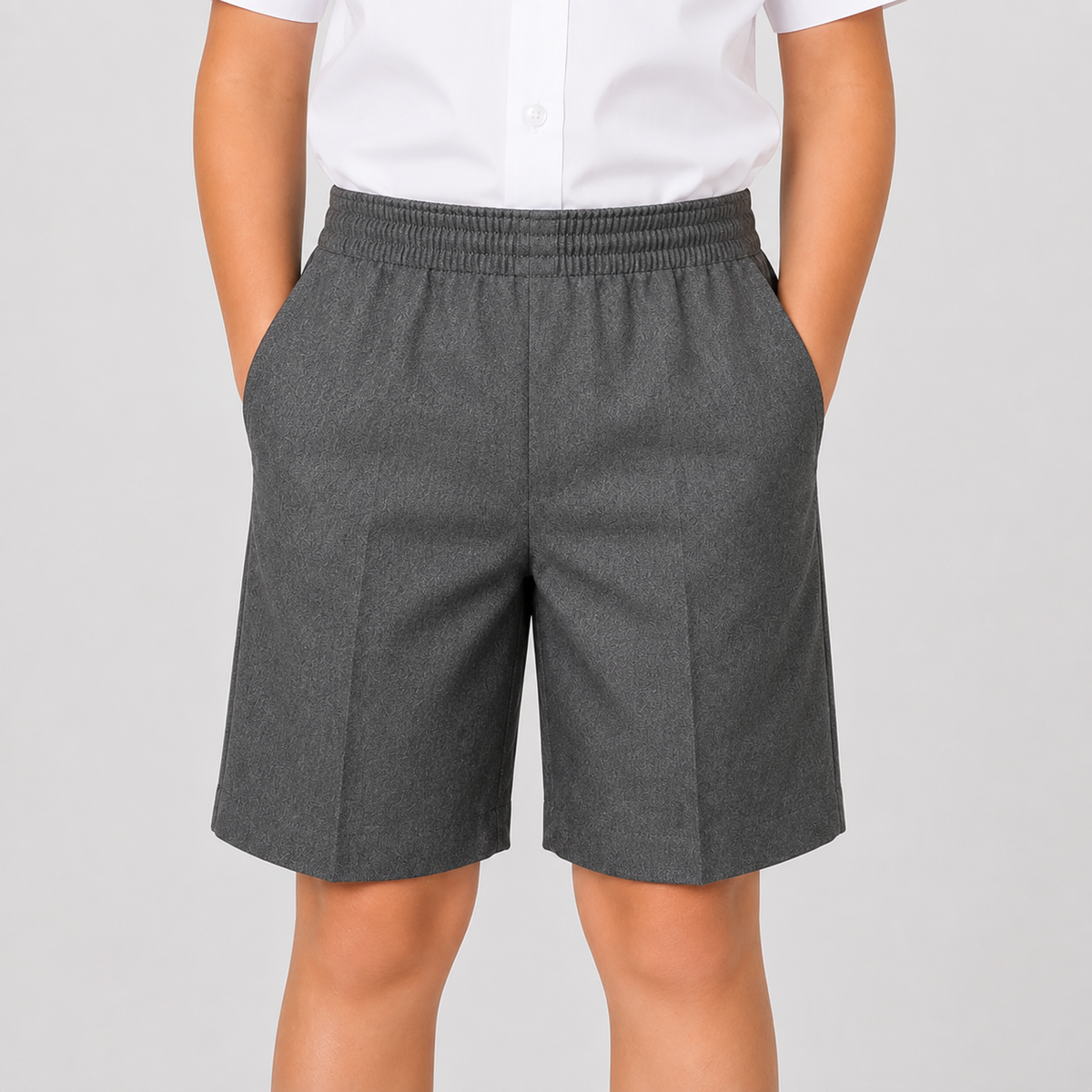 Full Elastic Waist Regular Fit Pull up school shorts
