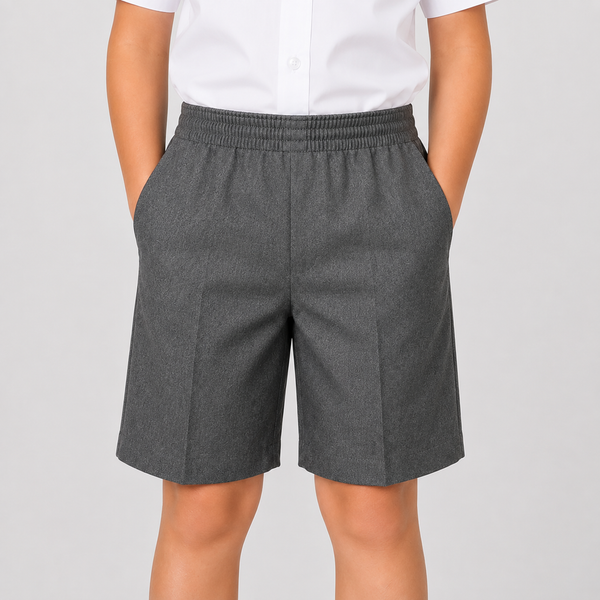 Full Elastic Waist Regular Fit Pull up school shorts