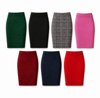 Ladies Pull-On Scuba Pencil Skirt