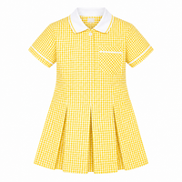 Girls School Uniform Gingham Pleated Check Summer School Dress