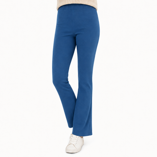 Ladies Jersey Bootleg Trousers Elasticated Waist Pull On