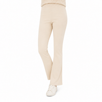 Ladies Jersey Bootleg Trousers Elasticated Waist Pull On