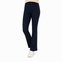 Ladies Jersey Bootleg Trousers Elasticated Waist Pull On