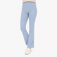 Ladies Jersey Bootleg Trousers Elasticated Waist Pull On