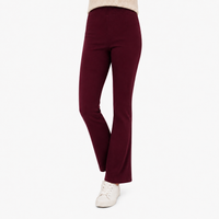 Ladies Jersey Bootleg Trousers Elasticated Waist Pull On