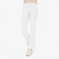 Ladies Jersey Bootleg Trousers Elasticated Waist Pull On