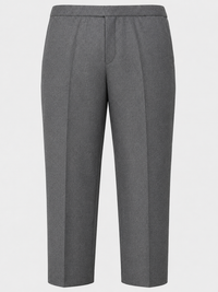 Half Elastic Waist Plus Fit Pull Up School Trouser