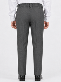 Half Elastic Waist Plus Fit Short Leg School Trouser