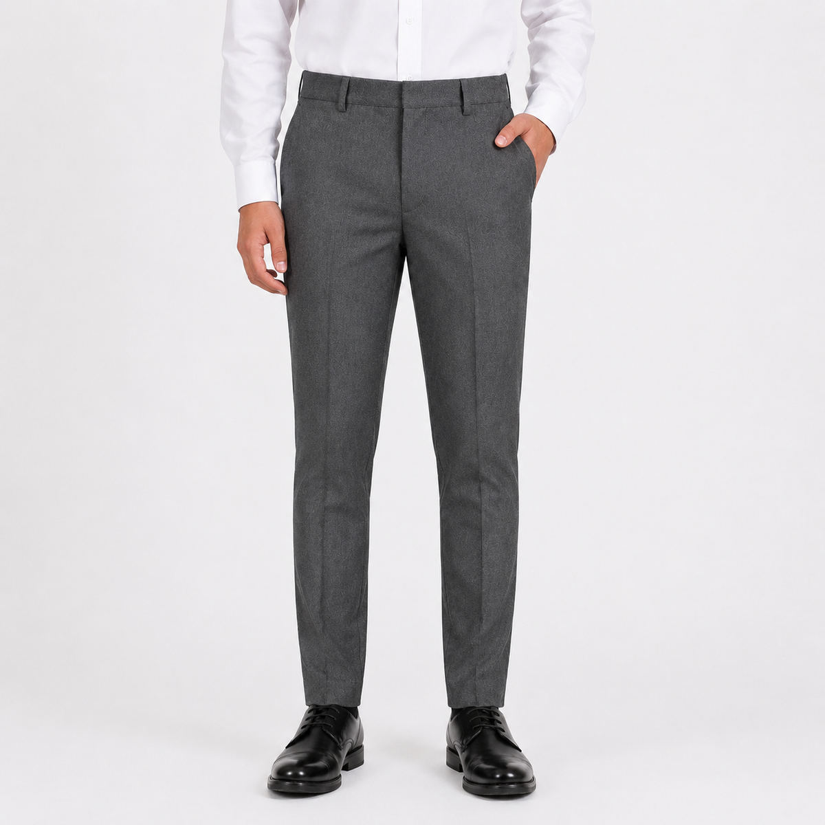 Half Elastic Waist Plus Fit Short Leg School Trouser
