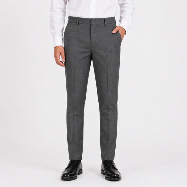 Half Elastic Waist Plus Fit Short Leg School Trouser