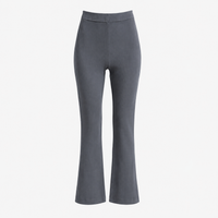 Girls Half Elasticated Waist Slim Fit Button & Zip School Trouser