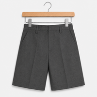 Half Elastic Waist Regular Fit ZIP CLIP School Shorts
