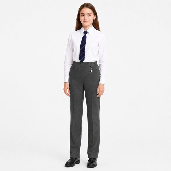 Half Elasticated Waist Slim Fit Pull Up Jersey Heart Pendant Trouser
