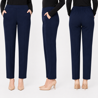 Girls Full Elasticated Waist Regular Fit Pull Up Bootleg Stretchy 3 Leg  Trouser