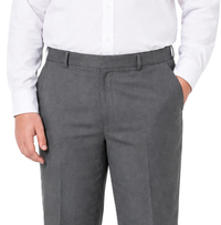 Boys Half Elastic Waist Plus Size Regular Leg School Trousers | Small-7XL