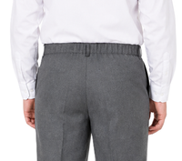 Boys Half Elastic Waist Plus Size Regular Leg School Trousers | Small-7XL