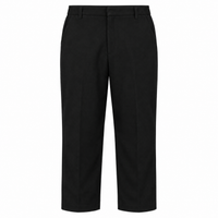 Boys Half Elastic Waist Plus Size Short Leg School Trousers | Small-7XL