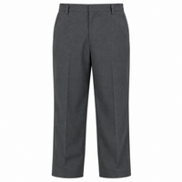 Boys Half Elastic Waist Plus Size Short Leg School Trousers | Small-7XL