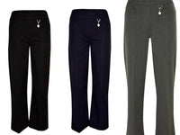Half Elasticated Waist Slim Fit Pull Up Jersey Heart Pendant Trouser