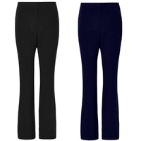 Girls Full Elasticated Waist Regular Fit Pull Up Bootleg Stretchy 3 Leg  Trouser