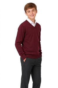 BOYS/KIDS SCHOOL UNIFORM FLEECE V-NECK JUMPER – AGES 2-17 YEARS