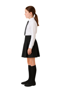 High Waist Round Pleated Skirt